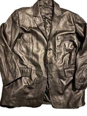 Women’s Large Terry Lewis Classic Luxuries 100% Genuine Leather Blazer